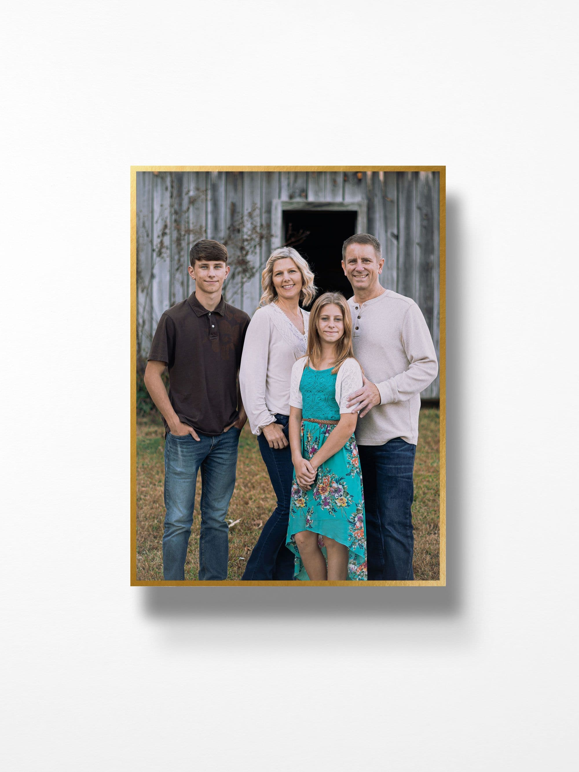 Gold Foiled Bleed Border Portrait