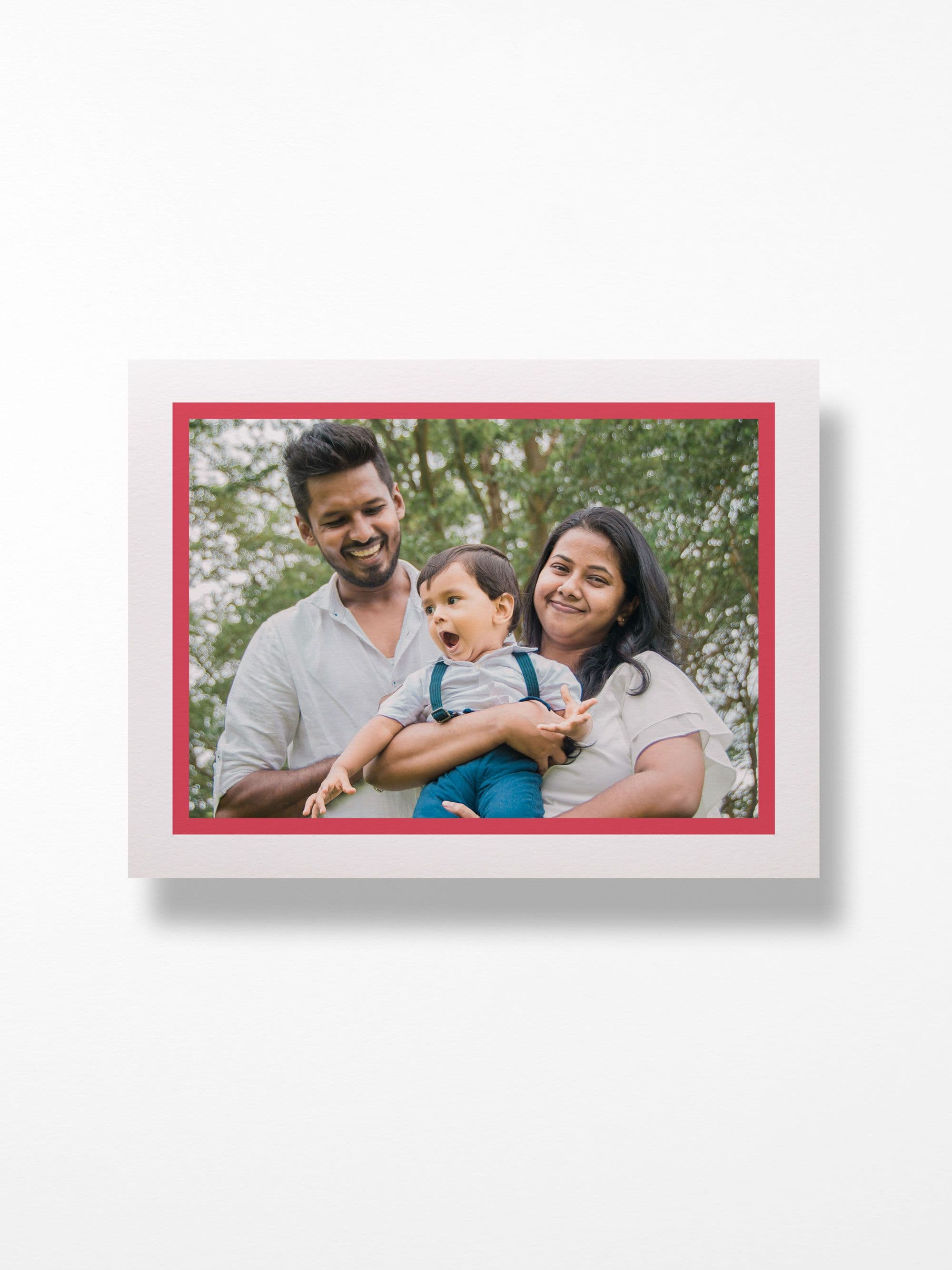 Classic Single Red Border Landscape