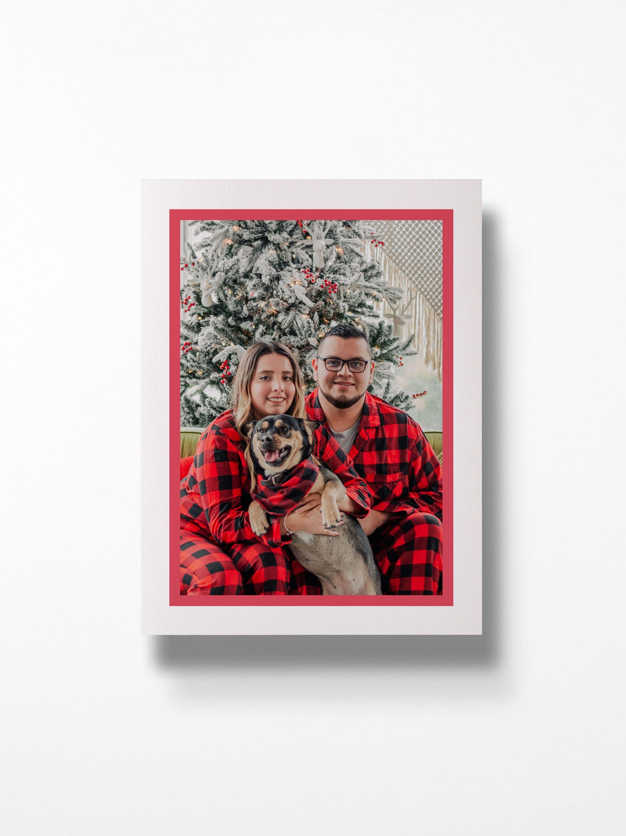Classic Single Red Border Portrait