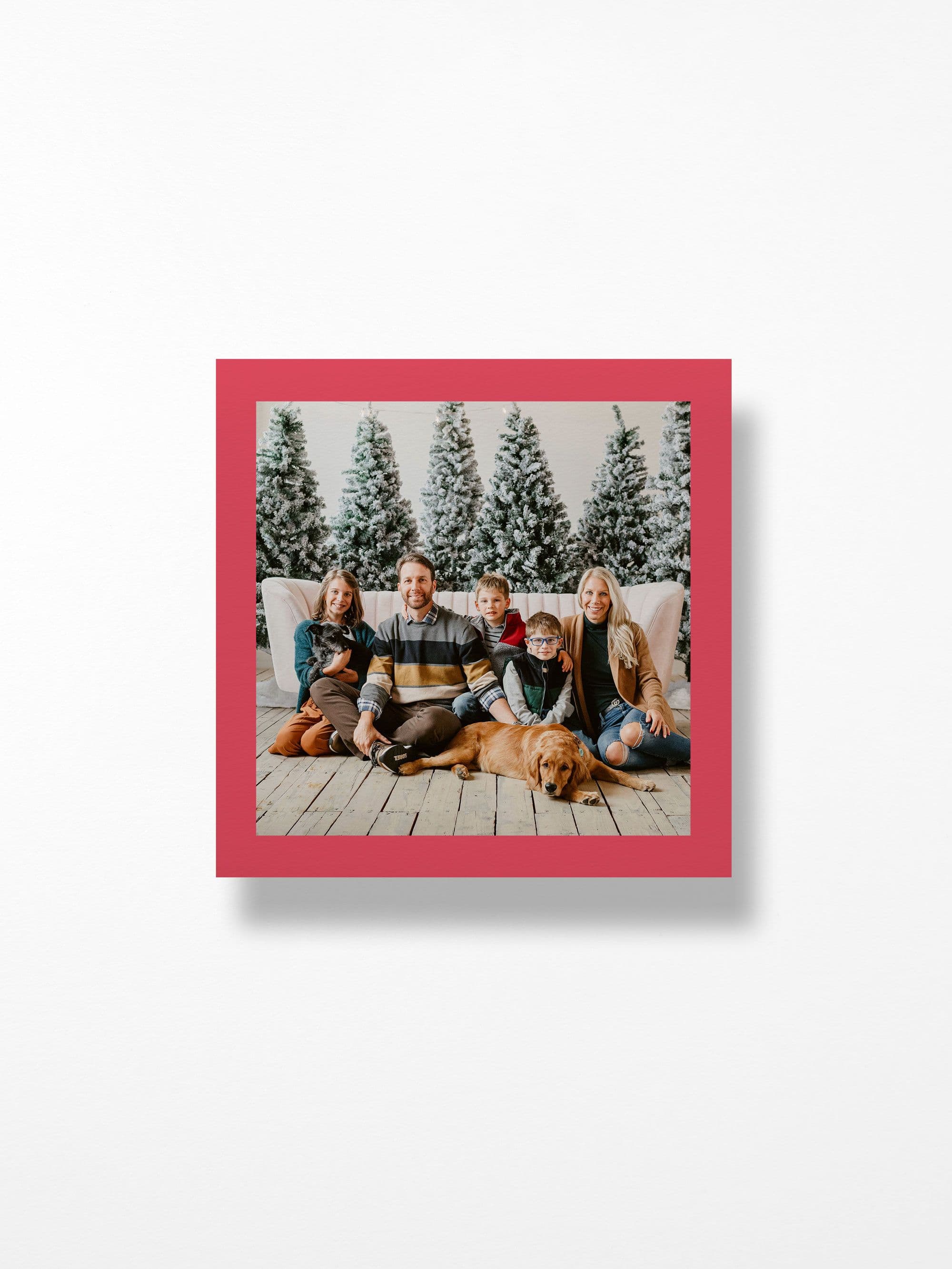 Classic Red Bleed Border Square