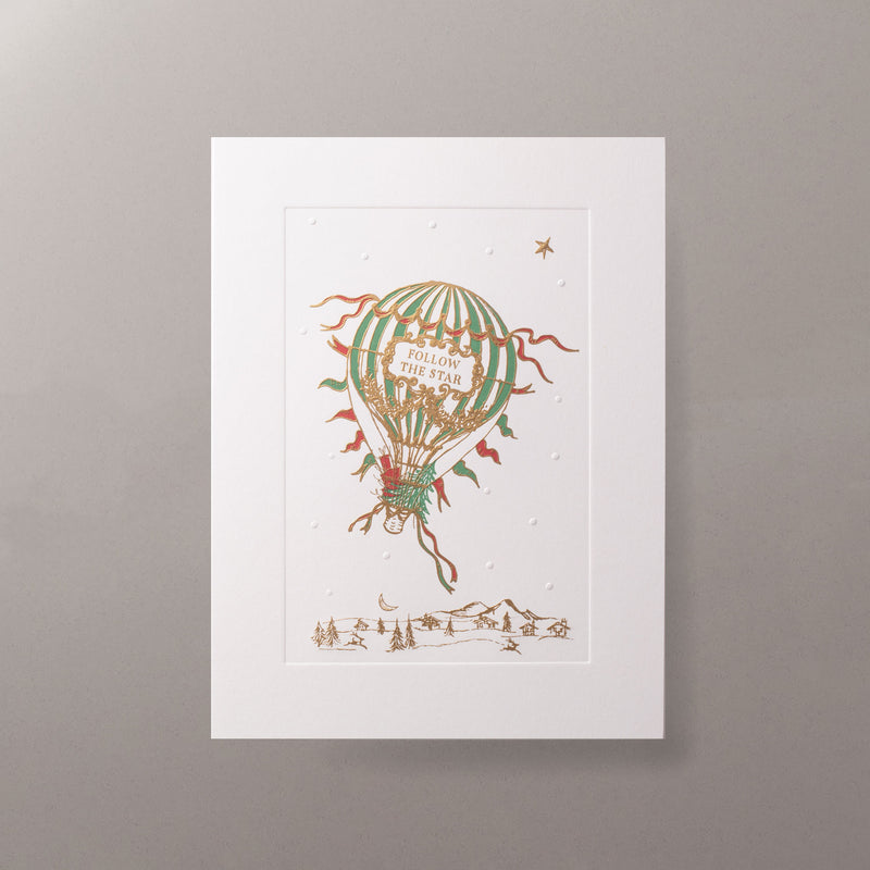 Hot Air Balloon Christmas Cards